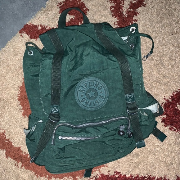 kipling green backpack